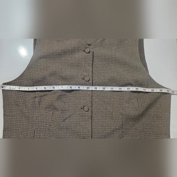 Abercrombie & Fitch Houndstooth Vest in Brown and Black - Picture 13 of 16